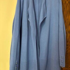 Beautiful TALBOTS Blue Color Open Cardigan with Long Sleeves (3x)